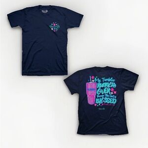 Navy Graphic T-Shirt with Colorful Print
